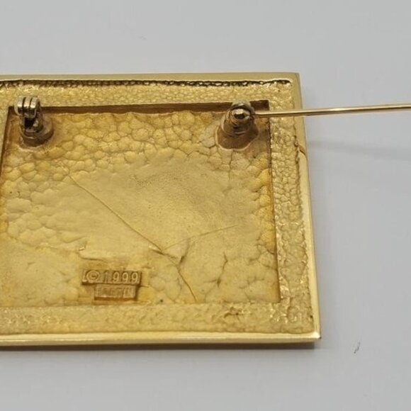 1999 Signed FORTIN Van Gogh-Inspired Gold Plated Brooch - Picture 3 of 4